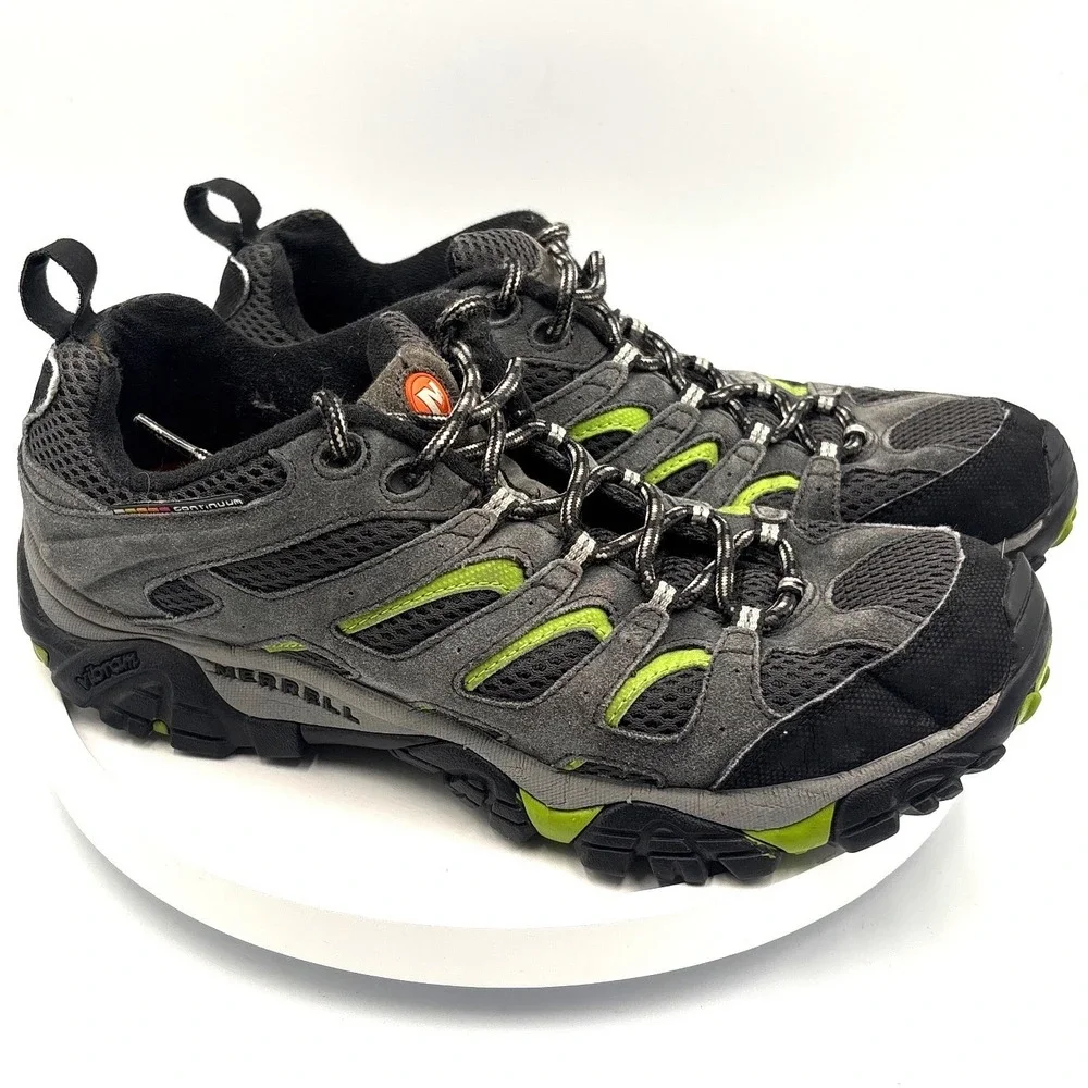 Merrell Moab Ventilator Mens 10 Hiking Shoes Granite Kryptonite Green J39179